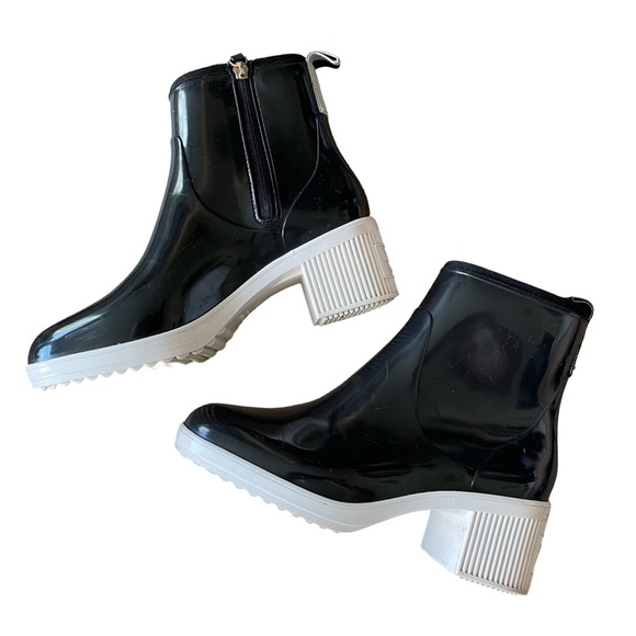 Kate Spade New York Puddle Boots Black/Parchment Women’s Size 6 - Picture 1 of 11